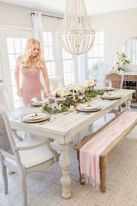 Spring Dining Room, Room Decor Inspiration, Stylish Dining Room, Dining Room Table Decor, Spring Decorating, Beautiful Dining Rooms, Farmhouse Dining Room, Cheap Decor, Farmhouse Dining