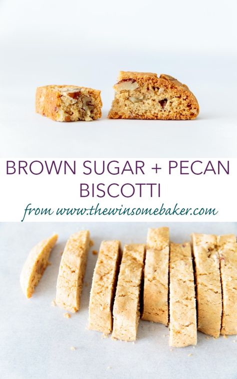 WELLINGTON BAKEHOUSE - Brown Sugar + Pecan Biscotti Pecan Biscotti Recipe, Pecan Biscotti, Best Biscotti Recipe, Biscotti Flavors, Gluten Free Biscotti, Sugared Pecans, Biscotti Cookies, Biscotti Recipe, Cozy Coffee