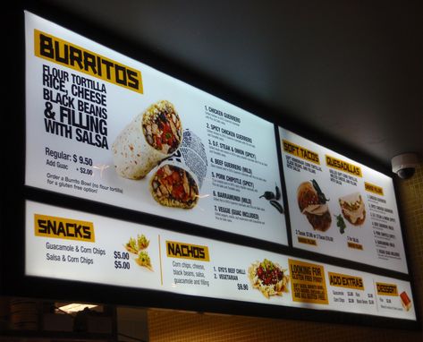 Cafe Menu Boards, Menu Board Design, Recipes Using Bananas, Digital Menu Boards, Fast Food Menu, Digital Menu, Menu Boards, Soft Tacos, Food Menu Design