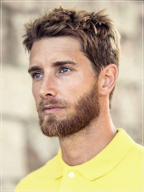 Haircut for men: 15 trendy hairstyles for fine hair in 2024 Trendy Mens Haircuts For Straight Hair, Haircuts For Bearded Men, Mens Fade Long On Top, Blonde Men Haircut, Mens Textured Hairstyles, Men's Hairstyles Short, Mens Haircuts Short Hair, Haircut For Men, Textured Haircut