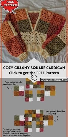 Explore the enchanting world of Cottagecore crochet with our curated list of 50 easy project ideas and free patterns. Interior Crafts, Crochet Project Ideas, Cottagecore Crochet, Crochet Cardigan Free, Granny Square Cardigan, Crochet Jacket Pattern, Square Cardigan, Crochet Cardigan Pattern Free, Granny Square Crochet Patterns Free