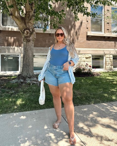 Plus size summer outfit styling my favorite @shapermint essentials bodysuit ☀️ Use code: TAYLERSHM20 for $$ #shapermint #shapermintpartner 🔗🔗 on my L T K to sh0p! (in stories & bio) to get the deets sent to your DMs put SHOP below ⬇ https://liketk.it/4IA9P Follow @styledandtaylered for more tall plus size outfit inspo ✨ Shapewear bodysuit | plus size fashion | plus size style | size 16 style | summer style | summer outfits 2024 | summer outfit inspo | plus size summer fashion | shapermint ... Plus Size Shorts Outfit Summer, Plus Size Minimalist Outfits, Chubby Outfits, Minimalist Outfit Casual, Plus Size Shorts Outfit, Outfit Inspo Plus Size, Plus Size Aesthetic Outfits, Bodysuit Plus Size, Tall Plus Size