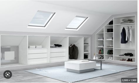 Loft Conversion Dressing Room, Loft Conversion Wardrobes, Attic Conversion Ideas, Loft Conversion Plans, Loft Closet, Attic Wardrobe, Attic Bedroom Storage, Bedroom Built In Wardrobe, Dressing Room Ideas