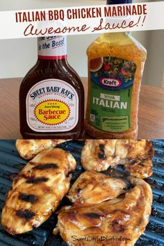 Italian Bbq Chicken, Chicken 3 Ingredients, Italian Bbq, Italian Marinade For Chicken, Bbq Chicken Marinade, Sweet Baby Rays Bbq Sauce, Italian Dressing Chicken, Chicken Breast Marinade, Grilled Chicken Marinade