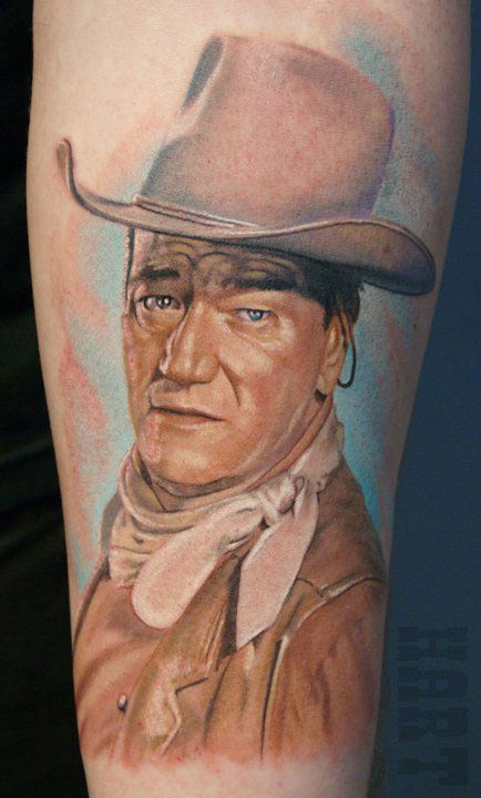 John Wayne Inspired Tattoos, John Wayne Tattoo, John Wayne Movie Quotes, John Wayne Portrait, John Wayne On Horseback, Dad Tattoo, True Grit, Dad Tattoos, Biochemistry