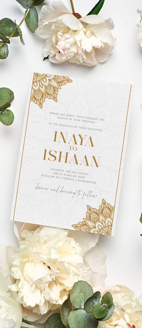 Modern Indian Wedding Invitation Cards, Wedding Invitation Indian Template, Mehendi Invitation Card Template, Indian Wedding Invite, Mandala Invitation, Minimal Indian Wedding Invitation, Indian Wedding Invitation Cards Design Hindus, Mandala Invitation Template, Mandala Wedding Invitation