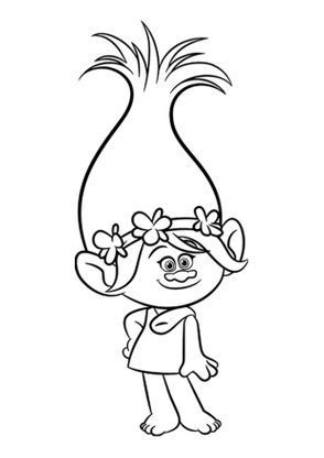 Poppy Trolls, Trolls Poppy, Coloring Page, Hair