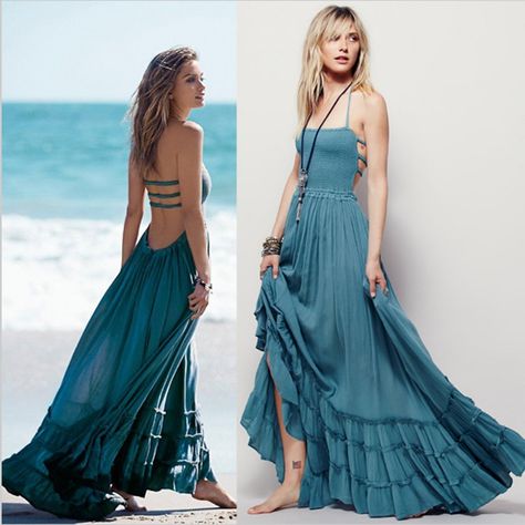 Long Maxi Dress Casual, Mode Hippie, Boho Dresses Long, Maxi Robes, Hippie Dresses, Elegant Dresses Long, Maxi Dresses Casual, Hippie Chic, Casual Summer Dresses