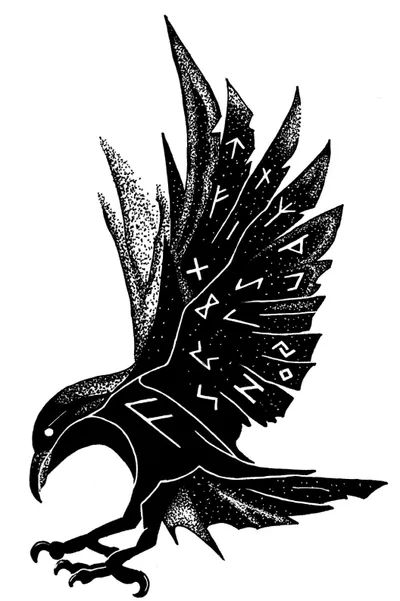 Tattoos 2022, Norse Mythology Tattoo, Viking Tattoo Symbol, Rune Tattoo, Wicked Tattoos, Crow Tattoo, Forearm Tattoo Design, Fantasy Tattoos, Norse Tattoo