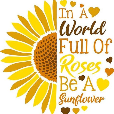 Be A Sunflower, Sunflower Sticker, Sunflower Wallpaper, Shirt Design Inspiration, Sunflower Decor, Circuit Projects, Wedding Glasses, Sunflower Design, Geometric Wall Art