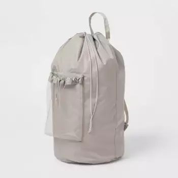 Backpack Laundry Bag Textured Gray - Brightroom™ Dorm Laundry Hamper, Target Laundry, Dorm Room Items, College Laundry, Dorm Wishlist, Dorm Laundry, Dorm Necessities, College Necessities, Best Graduation Gifts