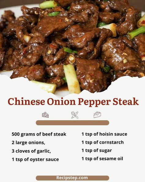 Sirloin Tips With Peppers And Onions, Chinese Pepper Steak Recipe, Chinese Pepper Steak, Homemade Chinese Food, Chinese Cooking Recipes, Pepper Steak, Easy Chinese Recipes, Beef Casserole Recipes, Chinese Dishes