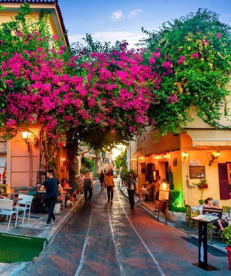 Streets of Plaka, Athens - Greece Study Abroad Europe, Plaka Athens, Athens Travel, Greece Pictures, Greek Travel, Athens City, Castles Interior, Summer Landscape, City Break