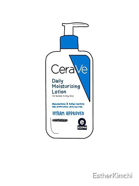 Cerave Hyram Approved by EstherKimchi | Redbubble Aesthetic Stickers Cool, Cerave Daily Moisturizing Lotion, Daily Moisturizing Lotion, Paper Makeup, Makeup Stickers, Cute Laptop, Stickers Cool, Paper Duck, Paper Dolls Diy