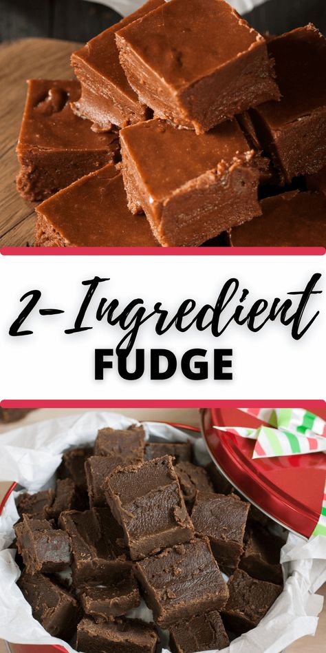 2 Ingredient Fudge is seriously the easiest dessert you can make this holiday season. This low-effort treat is great to make last minute. 3 Minute Fudge, Lemon Fudge, Two Ingredient Desserts, 4 Ingredient Desserts, 2 Ingredient Desserts, 2 Ingredient Fudge, Easiest Dessert, Desserts With Few Ingredients, Easy Chocolate Fudge