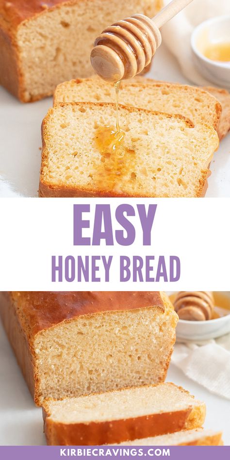 Ice Cream Bread 2 Ingredients, Honey Quick Bread, Breads To Make, Honey Bread Recipe, Bread No Yeast, Bread To Make, Recipes With Yeast, Buttermilk Bread, Honey Bread