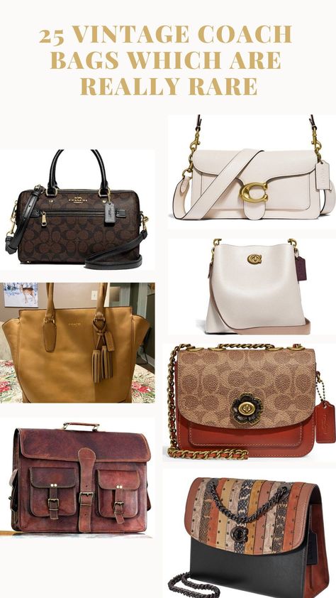 Coach began producing handbags using smooth and supple leather back in 1941. Then after more than 75 years in operation, the brand has managed to keep up with the trends. From totes to belt bags, clutches and cross bodies, we have carefully curated 25 vintage Coach bags which still hold their value. #vintagecoachbags #vintagecoachbagsoutfits #vintagecoachbags1970s #vintagecoachbags2000s #vintagecoachbagslegacycollection #vintagecoachbagsoutfitsstyle Vintage Coach Catalog Photos, Vintage Coach Bags 1970s, Vintage Coach Bags 2000s, Coach Bag Tote, Coach Vintage Bag, Coach Vintage Handbags, Shop Cart, Coach Leather Bag, Unique Womens Fashion