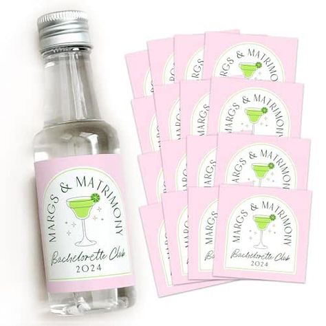 Wedding Tequila, Bachelorette Mexico, Low Key Bachelorette Party, Margarita Bachelorette, Party Liquor, Mexico Bachelorette, Party Favor Wedding, Bach Bash, Mini Liquor Bottles