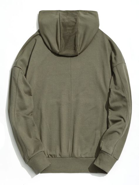 Drop Shoulder Kangaroo Pocket Hoodie  ARMY GREEN KHAKI , #AFFILIATE, #Kangaroo, #Pocket, #Drop, #Shoulder, #GREEN #Ad Army Green Hoodie, Cheap Sweatshirts, Kangaroo Pocket Hoodie, Pocket Hoodie, Green Hoodie, Sweatshirts And Hoodies, Funny Hoodies, Casual Sporty, Hoodies For Men