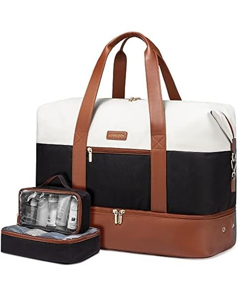 Amazon.com | BAOSHA HB-28 Ladies Women Canvas Travel Weekender Bag Overnight Carry-on Duffel Tote Bag | Carry-Ons Bag With Shoe Compartment, Travel Duffel Bag, Labor And Delivery, Packing Cubes, Travel Duffel, Overnight Bag, Bag For Women, Weekender Bag, Duffel Bag