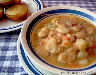 White lima bean soup from a ham hock. Sounds like a great idea for winter soups! Send us your suggestions! @gtdining Chowders Recipes, Lima Beans And Ham, Lima Bean Soup, Lima Bean Recipes, Beans Beans, Beans Recipes, Lima Bean, Ham Soup, Dry Beans