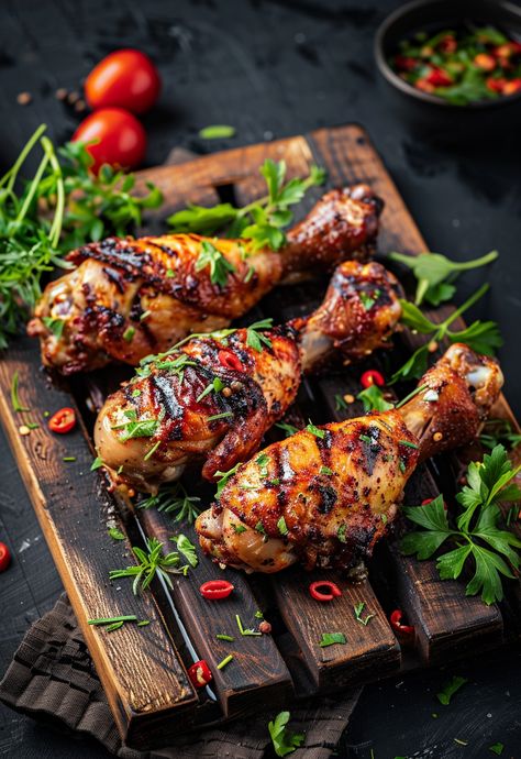 Learn How to Cook Easy Air Fryer Chicken Drumsticks Recipe For Free | Recipes You'll Love, Made Easy! Easy Gourmet Dinners, Restaurant Food Ideas, Chicken Drumsticks In Air Fryer, Drumstick Chicken Recipes, Air Fryer Chicken Drumsticks, Bbq Chicken Bites, Turkey Cooking Times, Crispy Air Fryer Chicken, Perfect Roast Turkey