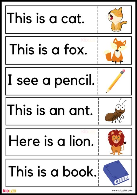 Small Sentences For Kids, Parts Of Sentences, Sentence Formation, Simple Sentences, Small Kids, Effective Learning, Study Materials, Second Grade, Fun Learning