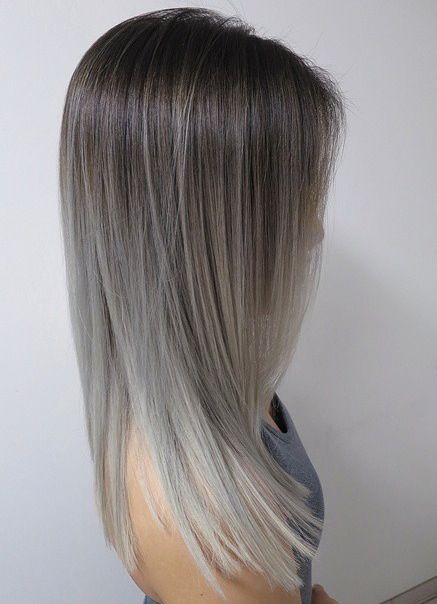 Grey Ombre Hair, Grey Hair Looks, Silver Hair Color, Red Highlights, Ombre Hair Color, Grey Hair Color, Hair Color Balayage, Hair Color Trends, Silver Hair