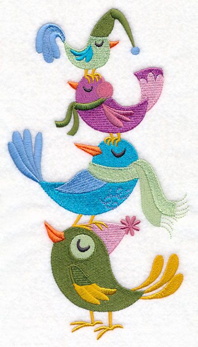 Winter Bird Stack design (M10783) from www.Emblibrary.com Embroidery Library Free Pattern, Embroidery Software Free, Machine Embroidery Designs Projects, Embroidery Download, Winter Bird, Christmas Towels, Small Sewing Projects, Embroidered Towels, Machine Embroidery Applique