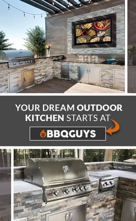 Maximize your backyard year round with an outdoor kitchen. Expand your outdoor space for cooking, eating, entertaining, and even relaxing. Here are some helpful tips to consider before starting an outdoor kitchen project. Outdoor Kitchen Plans, Backyard Kitchen, Outdoor Kitchen Patio, Kitchen Design Plans, Inspire Me Home Decor, Backyard Living, Kew Gardens, Outdoor Bbq, Pool Ideas