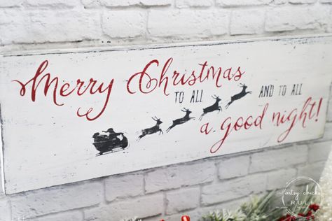 To All A Good Night Wood Sign, Merry Christmas To All And To All A Good Night, Diy Christmas Door, Christmas Wooden Signs, French Baskets, Old Baskets, Black Spray Paint, Merry Christmas To All, Old Christmas