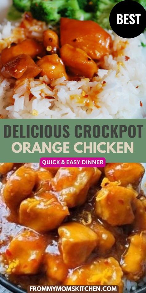 This Crockpot Orange Chicken recipe is quick, easy, and delicious! Chicken With Orange Marmalade Crock Pot, Orange Chicken Recipe Easy Crock Pot, Three Ingredient Orange Chicken, Slow Cooker Orange Chicken Recipes, Mandarin Orange Chicken Recipe, Crock Pot Orange Chicken Recipe, Crockpot Orange Chicken Recipe Easy, Chinese Orange Chicken Recipe, Orange Chicken Recipe Crockpot