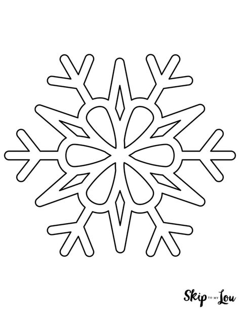 Snowflake Coloring Pages | Skip To My Lou Snowflakes For Kids, Snowflake Outline, Printable Snowflake Template, Snowflake Coloring Pages, Snowflake Pictures, Paper Snowflake Template, Winter Skies, Snowman Coloring Pages, Cartoon Christmas Tree