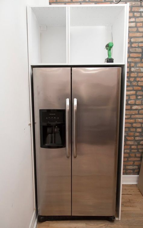 A First Look at Assembling IKEA's New Kitchen Cabinets, SEKTION: Part 1: Construction — IKEA Kitchen Intelligence Ikea Fridge Hack, Ikea Fridge, Fridge Surround, Above Fridge, Corner Sofa And Chair, Kitchen 2023, Sektion Kitchen, Bistro Kitchen, Ikea New