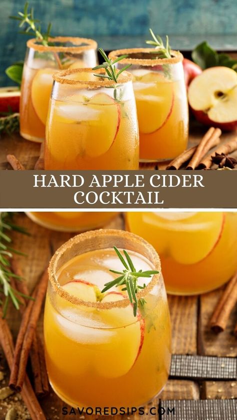 Alcoholic Apple Cider Drinks, Hard Apple Cider Recipe, Hard Cider Cocktail, Cider Drink Recipes, Apple Cider Whiskey, Cider Cocktail Recipes, Cider Mimosas, Bourbon Apple Cider, Apple Cider Drink