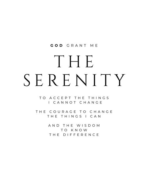 Classic black and white serenity prayer Serenity Prayer Wallpapers, Prayer Of Serenity, Serenity Prayer Quote, Lds Wallpaper, Prayer Affirmations, Serenity Aesthetic, Serenity Prayer Printable, Serenity Prayer Tattoo, Prayer Wallpaper