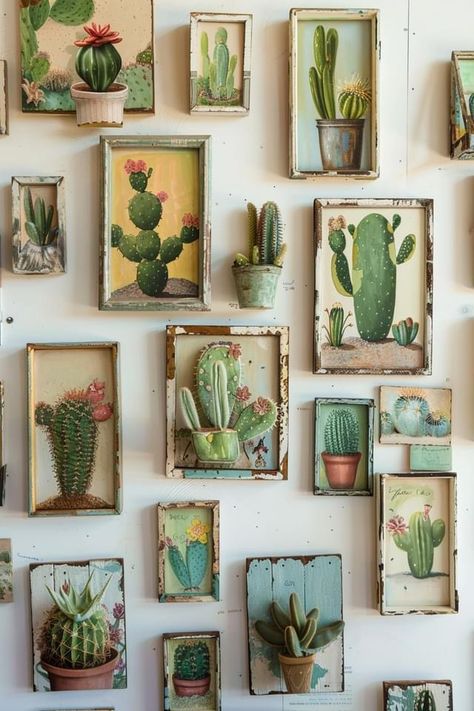 Cactus Aesthetic Vintage, Cactus Aesthetic, Cactus Ideas, Succulents Art, Vibrant Paintings, Productive Work, Fun Images, Holiday Program, Cactus Diy