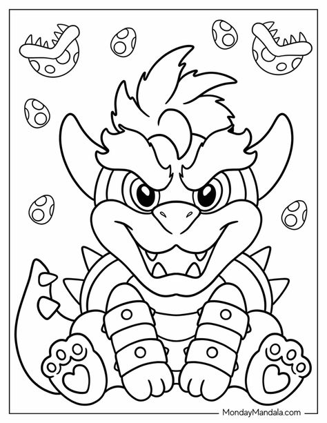 22 Nintendo Coloring Pages (Free PDF Printables) Bowser Coloring Pages, Coloring Drawing, Mario Coloring Pages, Boy Coloring, Kids Coloring Pages, Animals Coloring, Colouring Printables, Easy Coloring Pages, Cartoon Coloring Pages