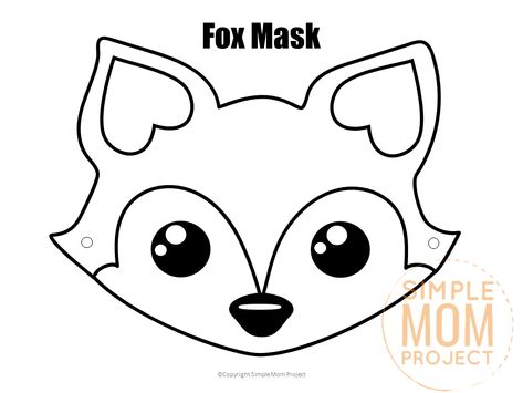 For Halloween or a woodland animal theme party, these free printable fox mask templates are perfect! Pretend to be an arctic for even fantastic Mr. Fox! With the printable fox mask coloring pages and another ready to wear, I know your kids will adore their new fox masks in dramatic play! #foxcrafts #foxmasks #foxmasktemplates #SimpleMomProject Fox Mask Template Free Printable, Fox Mask Template, Animal Masks Craft, Raccoon Craft, Fox Masks, Animal Mask Templates, Simple Mom Project, Forest Animal Crafts, Arctic Animals Crafts