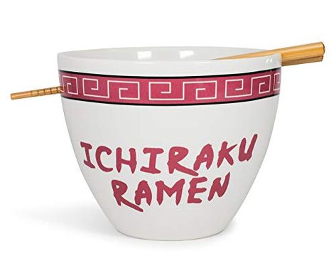 JUST FUNKY Naruto Japanese Dinnerware Set | 16-Ounce Ramen Bowl and Chopsticks Set Naruto Ichiraku Ramen, Naruto Shippuden Manga, Ichiraku Ramen, Ceramic Dish Set, Naruto Merchandise, Japanese Dinnerware, Bowl Of Ramen, Wooden Chopsticks, Ramen Restaurant