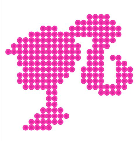 Barbie Perler Bead Patterns, Taylor Swift Perler Bead Patterns, Barbie Perler Beads, Aquabeads Patterns, Aqua Beads Patterns Easy, Rhinestone Designs Templates, Pearl Beads Pattern, Perler Bead Templates, Perler Crafts