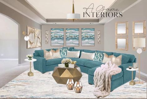 #grey #teal #tv #metallic #fashion #hotpink #aqua #livingroom #glam #glamlivingroom #art #gold #glitter #bling #create #home #design #interiordesign #aesthetic #makeover #designhome #create #styling #style #makeup #edesign #moodboard #mockup #goals #designer #decor #decorate #decoration #home #livingroomdecor #goals #inspiration #love #blue #green #luxurylifestyle #light #painting #paint #colors #white #ivory #cream #recipe Gold Glam Living Room, Paint Colors White, Glam Livingroom, Ivory Living Room, Cream Living Room, Teal Couch, Metallic Fashion, White Living Room Decor, Cream Living Rooms