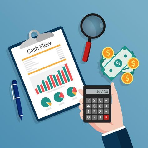 Accountant holding a calculator checks cash flow report concept illustration. Accountant Illustration, Accounting Illustration, The Accountant, Check Cashing, Cash Flow Statement, Easy Doodle, Inspiration Painting, Chartered Accountant, Concept Illustration