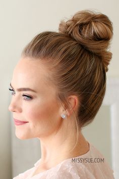 Wedding Top Knot, Wedding Bun High, Wedding Hair Bun High, Sleek High Bun Wedding Hair, Bridesmaid High Bun, High Bun Bridesmaid Hair, High Bun Hairstyles Wedding, Wedding Hair High Bun, Formal High Bun