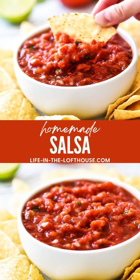 Homemade Salsa How To Make Salsa Homemade, Freezer Salsa, Hot Salsa Recipes, Canned Salsa Recipes, Easy Homemade Salsa, Fresh Salsa Recipe, Easy Salsa Recipe, Canning Salsa, Homemade Salsa Recipe