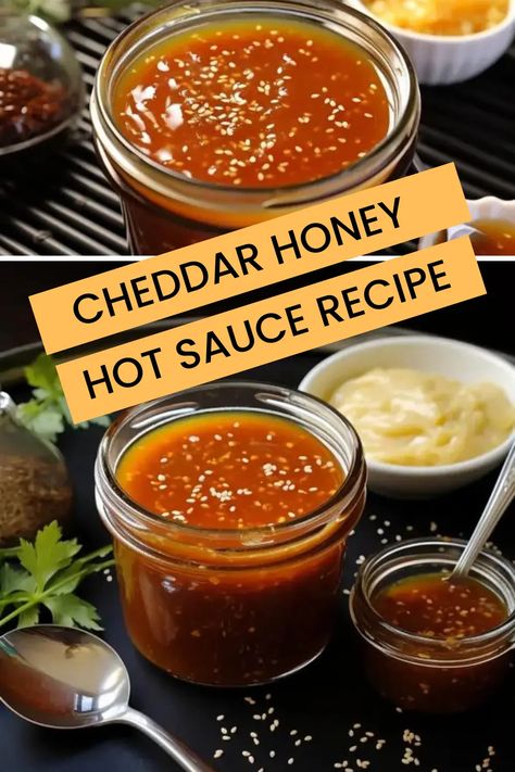 This cheddar honey hot sauce recipe is perfect for adding a boost of flavor to your favorite dishes. This easy-to-make hot sauce has just the right Honey Hot Sauce, Hot Sauce Recipe, Vegan Cheddar Cheese, Canned Butter, Hot Sauce Recipes, Clam Recipes, Soya Sauce, Adobo Sauce, Creamy Sauce