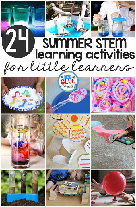 Summertime is the best time to get outside and explore STEM! Find inspiration and lots of tutorial for your learning activities for summer STEM with the little learners in your life. Summer Stem Activities, Summer Daycare, Stem Learning Activities, Activities For Summer, Summer Learning Activities, Summer School Activities, Summer Preschool Activities, Summer Kindergarten, Learning Activities For Kids