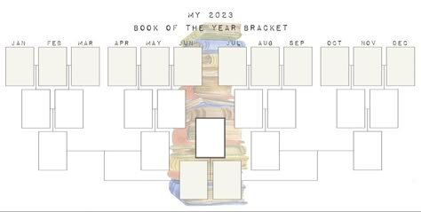 Book Of The Year Bracket, Reading Bracket, Bracket Template, Bookish Templates, Book Bujo, Blue Bookmark, Reading Journal Ideas, Book Templates, Books I Read