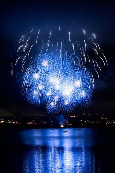 Blue Fireworks Aesthetic, Aesthetic Fireworks, Night Sky Aesthetic, Fireworks Aesthetic, Fireworks Photography, Blue Fireworks, Fire Works, Happy Canada Day, Fireworks Display