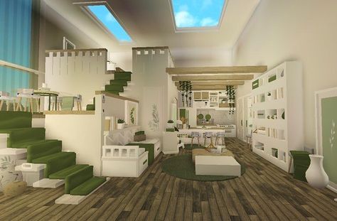 Bloxburg Loft Ideas, Bloxburg Mini House, Mini Bloxburg House, Mini House Bloxburg, Modern Colonial House Exterior, Modern Colonial House, Bloxburg Inspiration, Bloxburg Rooms, Luxury Baby Room